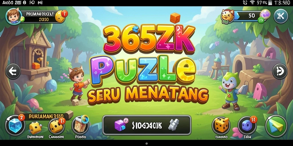 Tampilan antarmuka 365ZK yang menarik saat gameplay Puzzle.