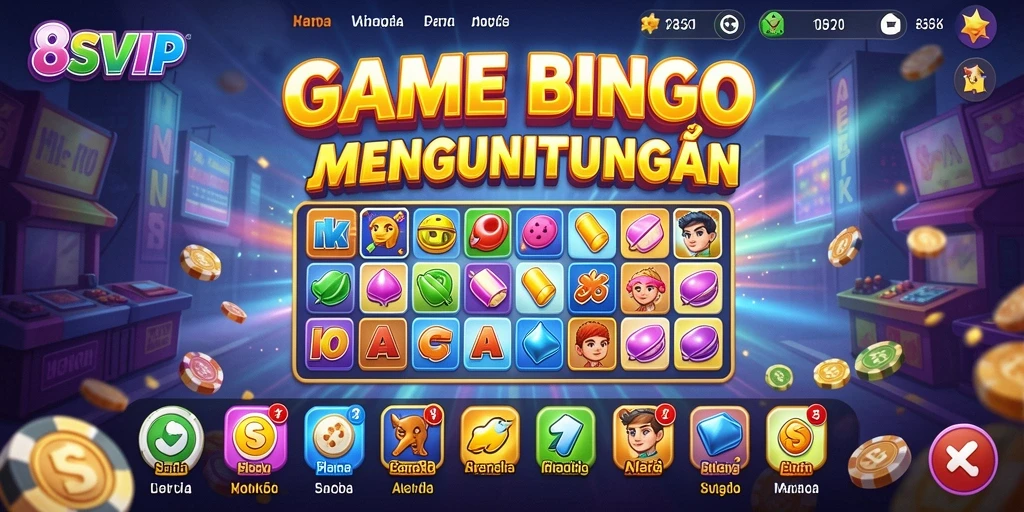 Tampilan gameplay Bingo yang seru dan interaktif di 8SVIP.