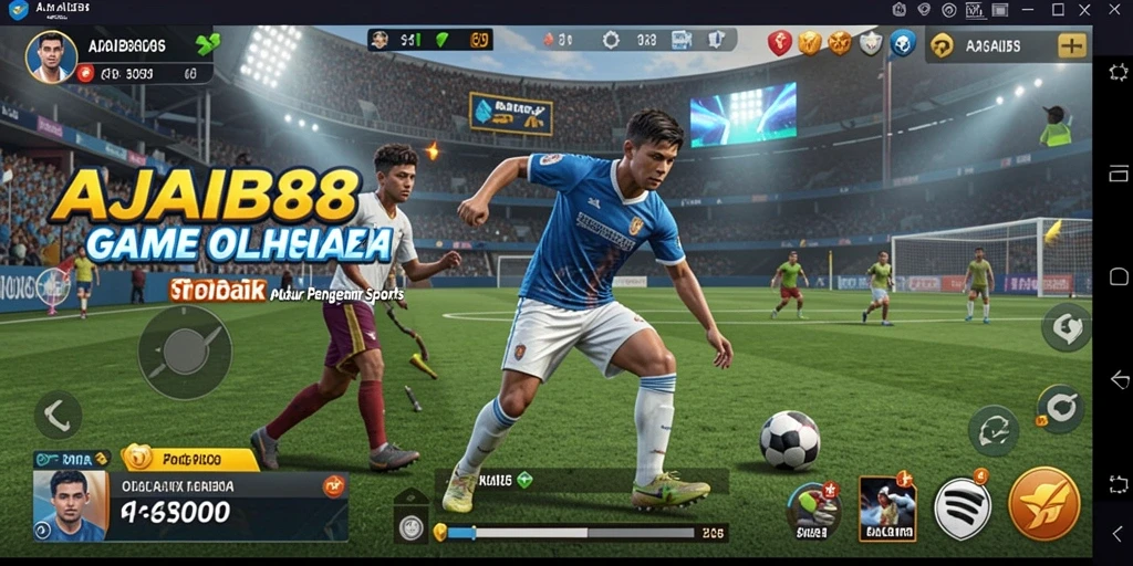 Tangkapan layar AJAIB88 menunjukkan keseruan gameplay olahraga penuh aksi.