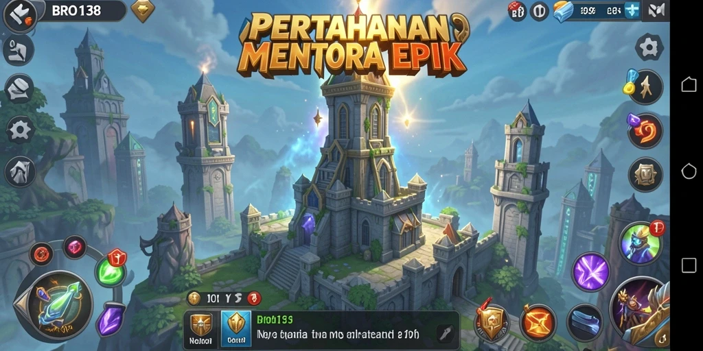 Tangkapan layar gameplay yang menarik dari BRO138 di pertahanan menara.