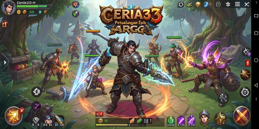 Screenshot menampilkan pertarungan epik dalam dunia ARPG CERIA33.