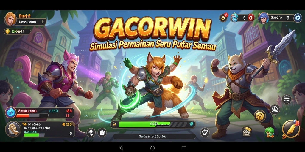 Tangkapan layar gameplay GACORWIN yang menunjukkan aksi seru dalam simulasi.