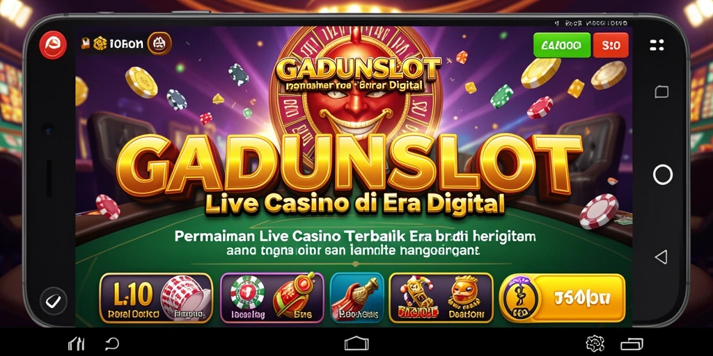 Tampilan menarik permainan Live Casino di GADUNSLOT.