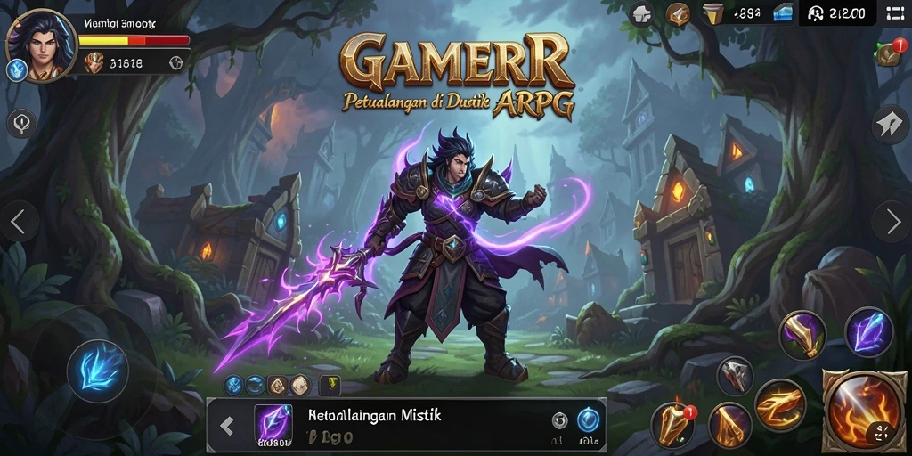 Tangkapan layar menampilkan aksi pertempuran seru dalam GAMERP.