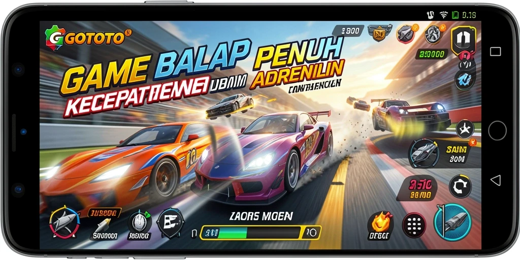 Tangkapan layar dari gameplay balap yang seru di GOTOTO.