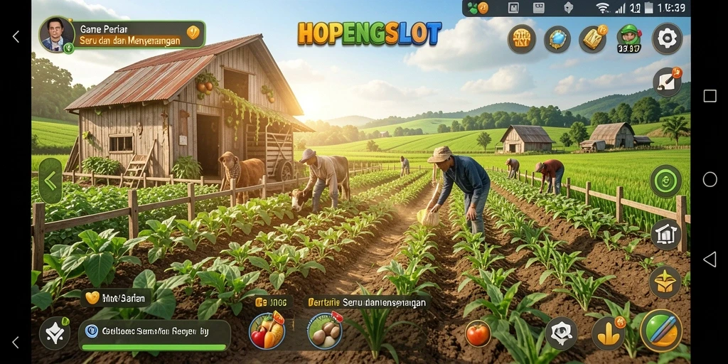 Tampilan gameplay HOPENGSLOT yang penuh warna dan menyenangkan.
