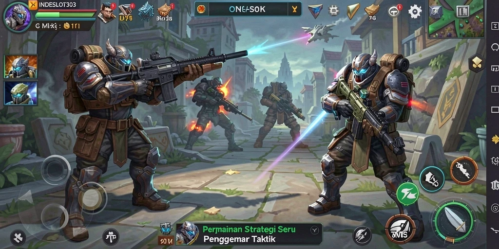 Screenshot INDESLOT303 yang menampilkan aksi strategi menarik.