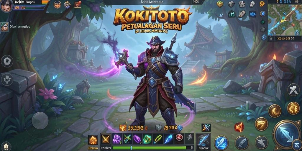 Tampilan gameplay seru dari KOKITOTO dalam petualangan MMORPG.