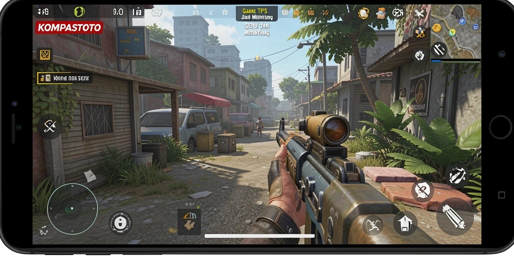 Tangkapan layar dari gameplay seru KOMPASTOTO di medan perang.