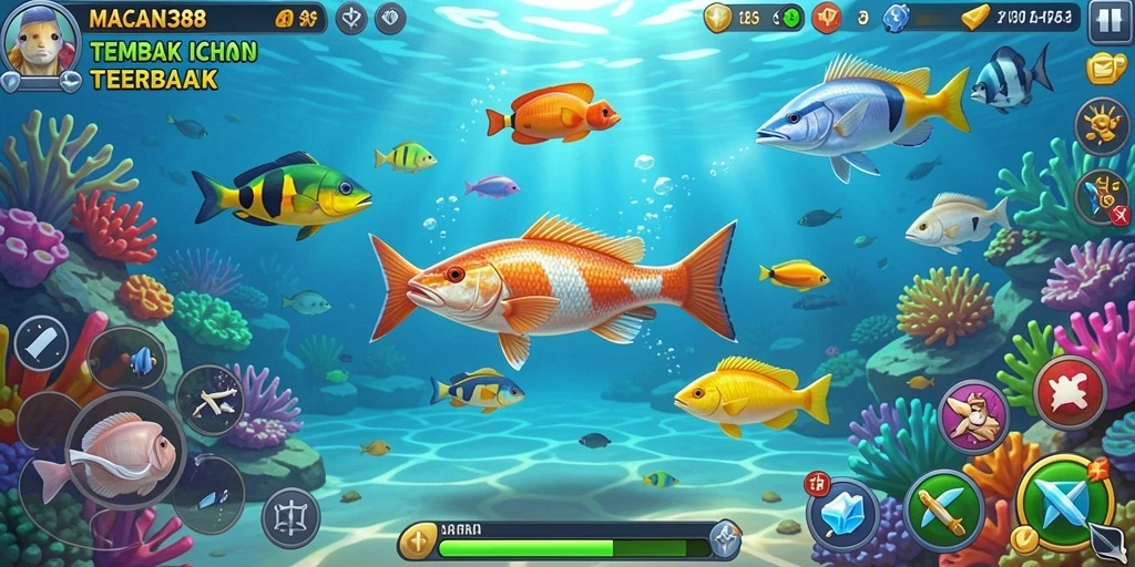 Tampilan gameplay Tembak Ikan yang mengasyikkan di MACAN388.