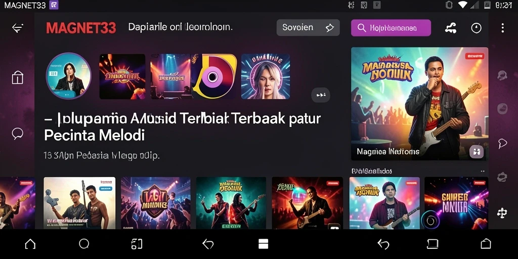 Tampilan gameplay interaktif MAGNET33 yang dinamis dan penuh musik.