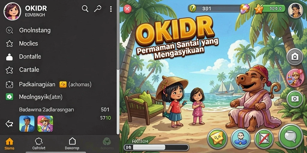 Gameplay OKIDR yang mengasyikkan dan ceria.