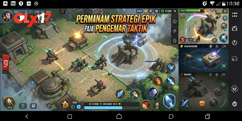 Screenshot gameplay OLX17 dengan strategi pertempuran yang mendebarkan.
