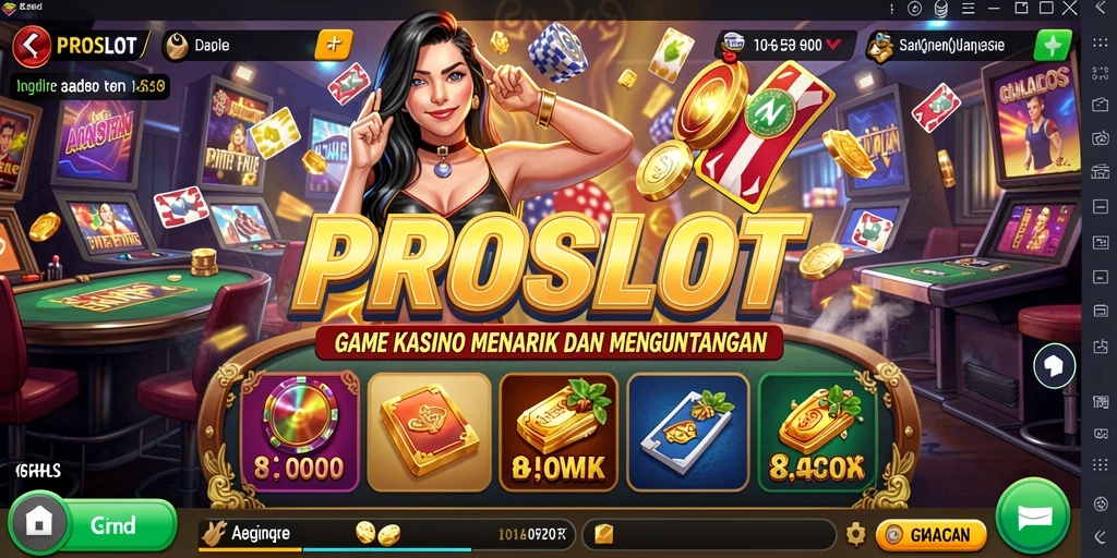 Tampilan gameplay menarik dari permainan Kasino PROSLOT.