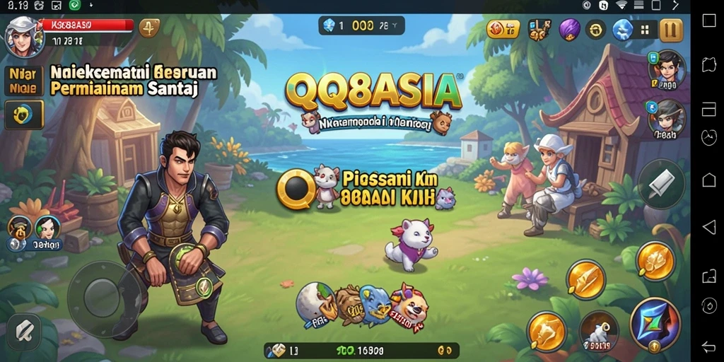 Tampilan grafis cerah dalam permainan QQ88ASIA yang mengasyikkan.
