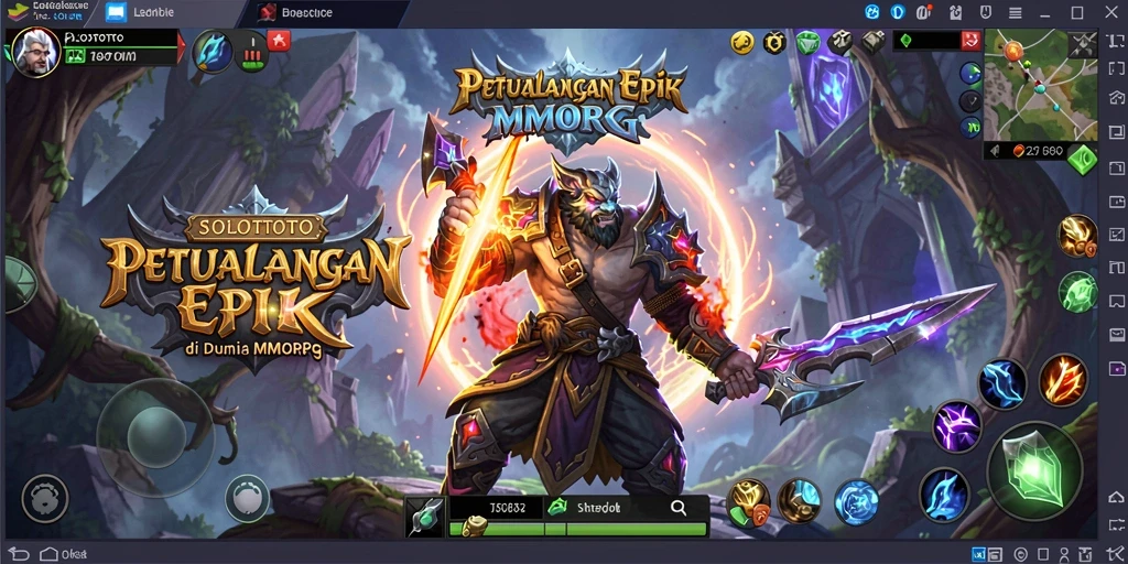 Tangkapan layar gameplay <strong>SOLOTOTO</strong> menampilkan aksi seru dalam dunia MMORPG.