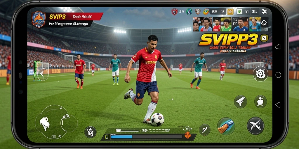 Tampilkan momen seru dalam gameplay sepak bola yang mengasyikkan.