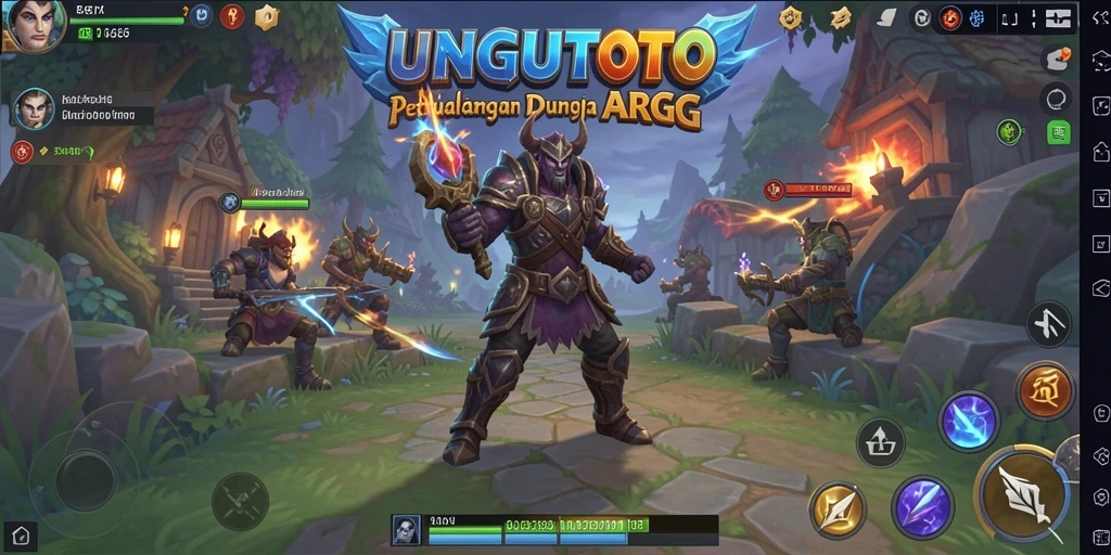Gameplay menarik dari UNGUTOTO dengan aksi pertarungan yang intens.