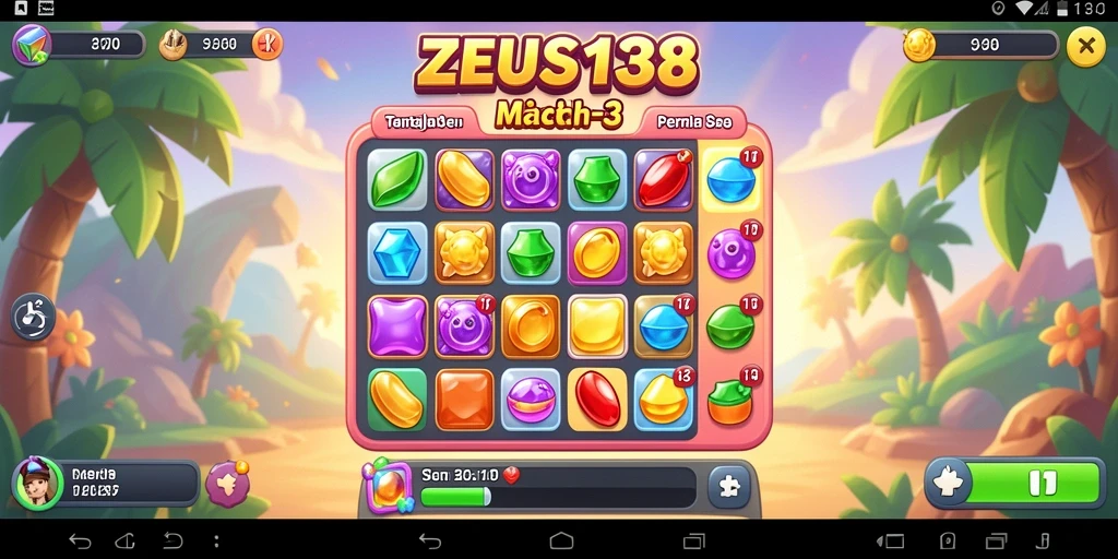 Gameplay seru ZEUS138 dalam game Match-3 yang menantang.