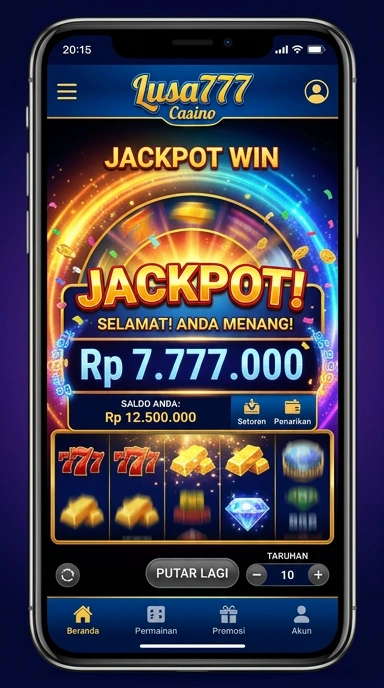 Screenshot aplikasi lusa777 dengan kategori aplikasi yang terorganisir dengan baik.